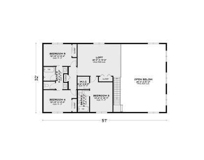 Second Floor for House Plan #4100-00026