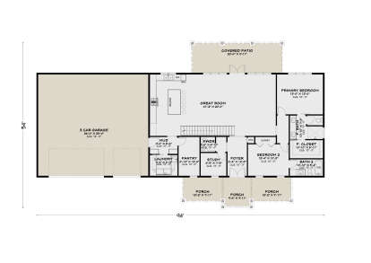 Main Floor  for House Plan #4100-00028