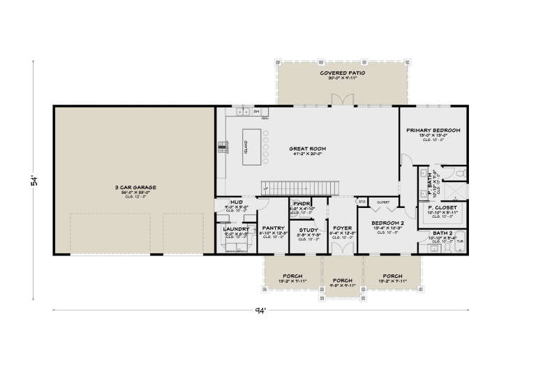 House Plan House Plan #35630 Drawing 1
