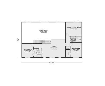 Second Floor for House Plan #4100-00028