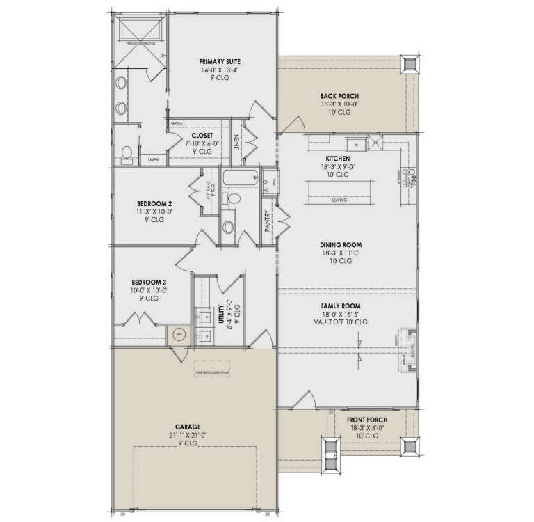 House Plan House Plan #35631 Drawing 1