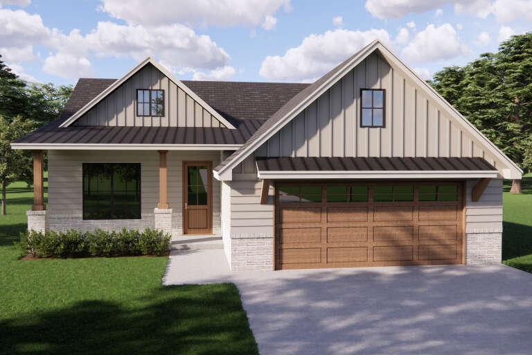 House Plan House Plan #35633 Angled Front Elevation