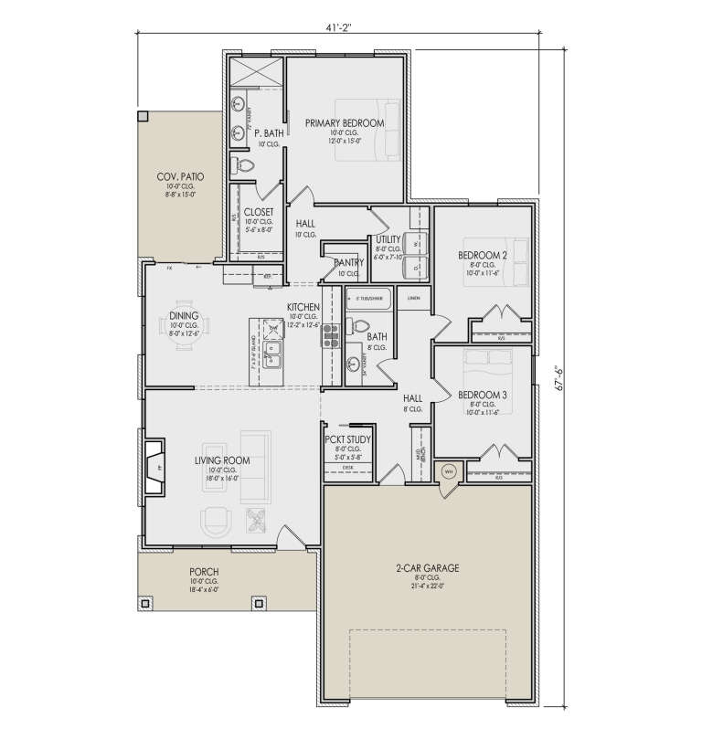 House Plan House Plan #35633 Drawing 1