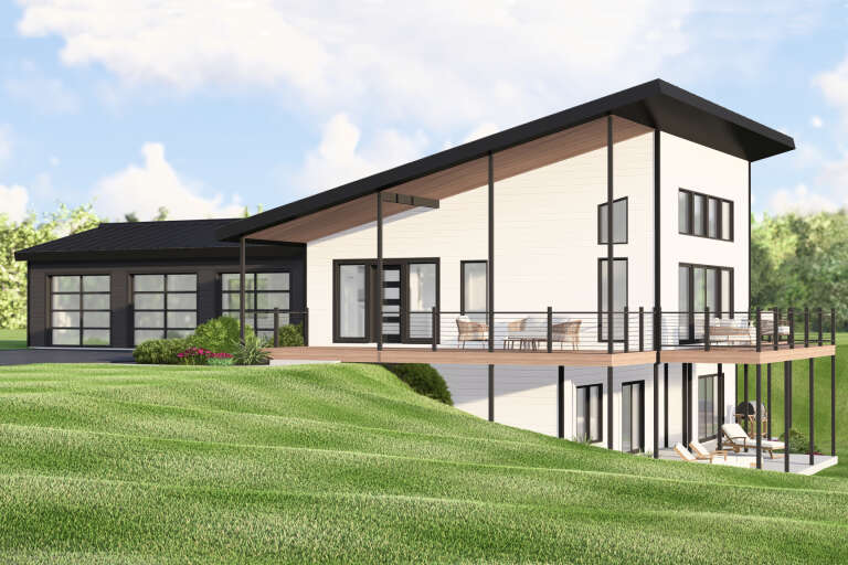 House Plan House Plan #35635 Angled Front Elevation
