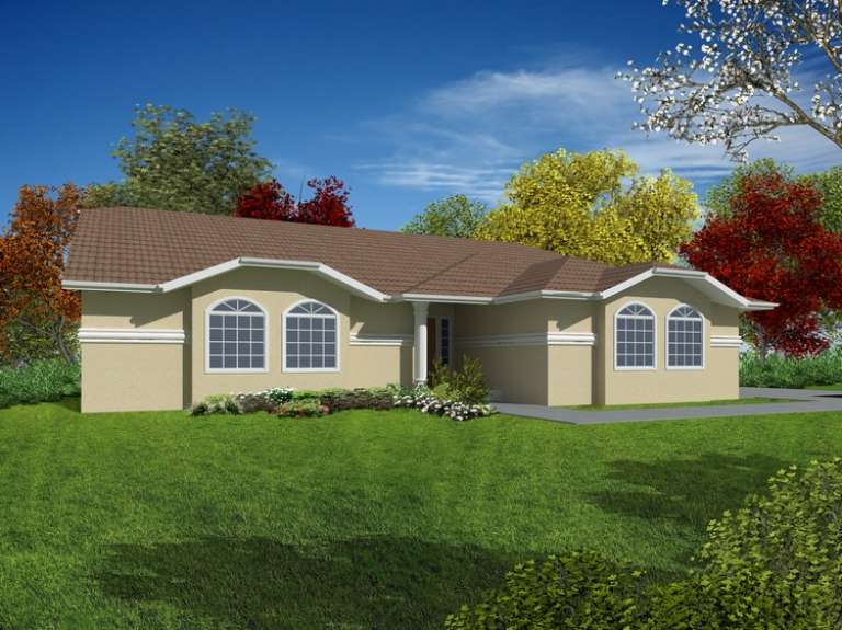 Mediterranean House Plan #286-00048 Elevation Photo