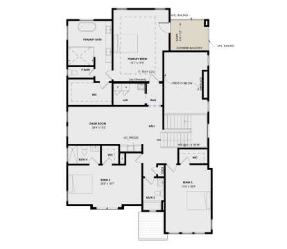 Second Floor for House Plan #9185-00039