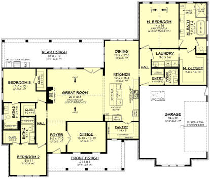 Main Floor for House Plan #041-00434