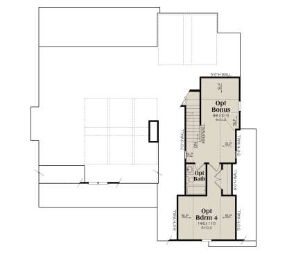 Optional Second Floor for House Plan #009-00508