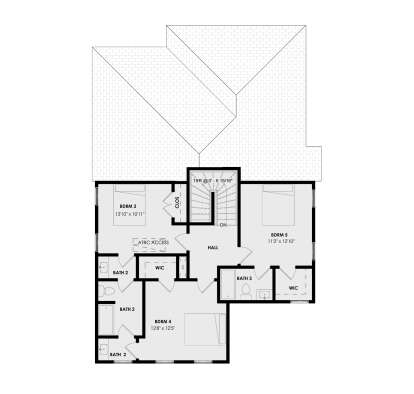 Second Floor for House Plan #9185-00040