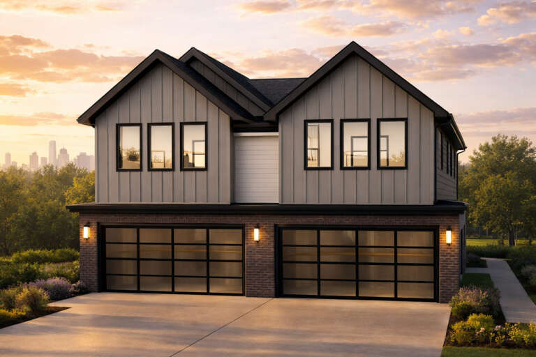 House Plan House Plan #35650 Angled Front Elevation