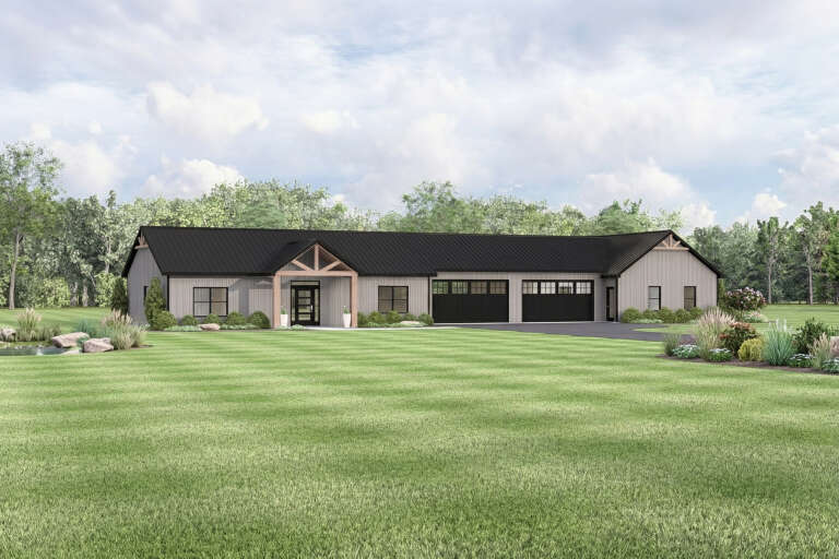 House Plan House Plan #35653 Angled Front Elevation