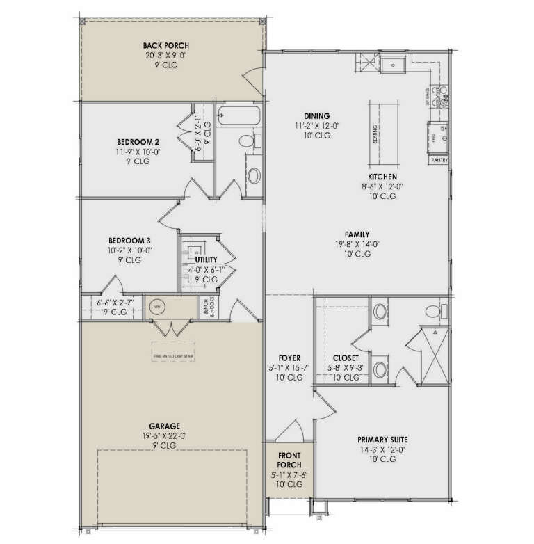 House Plan House Plan #35654 Drawing 1