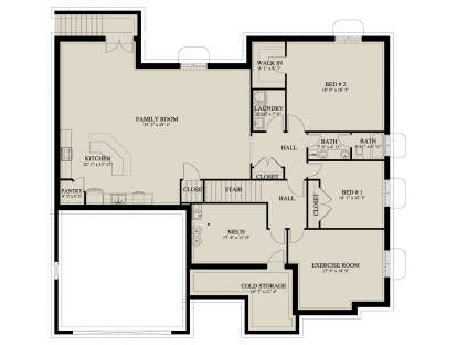 Basement for House Plan #2802-00548