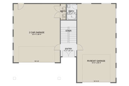 Garage Floor for House Plan #2802-00549