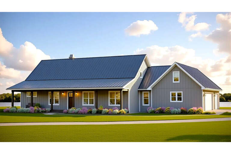 House Plan House Plan #35657 Angled Front Elevation