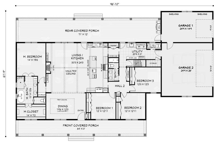 House Plan House Plan #35657 Drawing 1