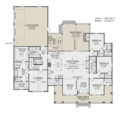 Main Floor  for House Plan #4534-00159