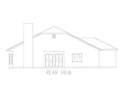 Prairie House Plan #286-00050 Elevation Photo