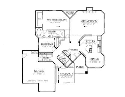 Floorplan 1 for House Plan #286-00050
