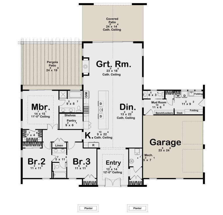 House Plan House Plan #35662 Drawing 1