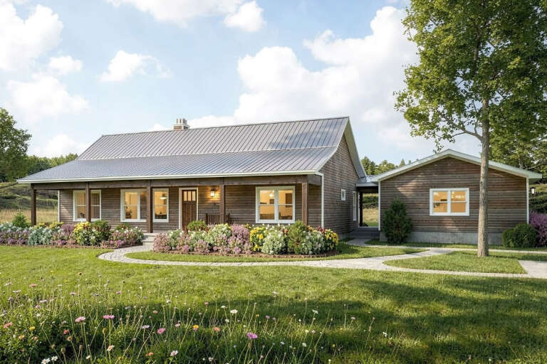 House Plan House Plan #35663 Angled Front Elevation