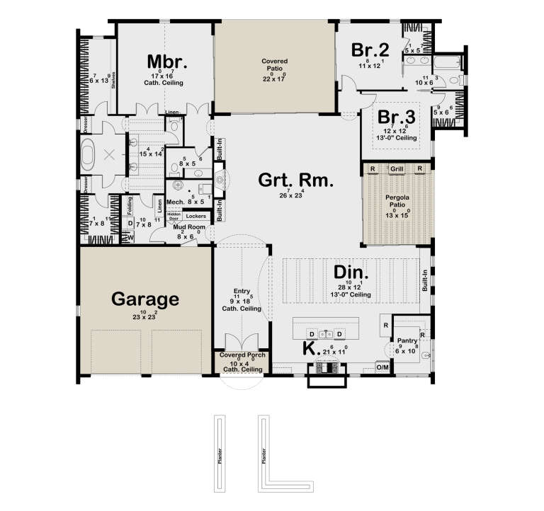 House Plan House Plan #35666 Drawing 1