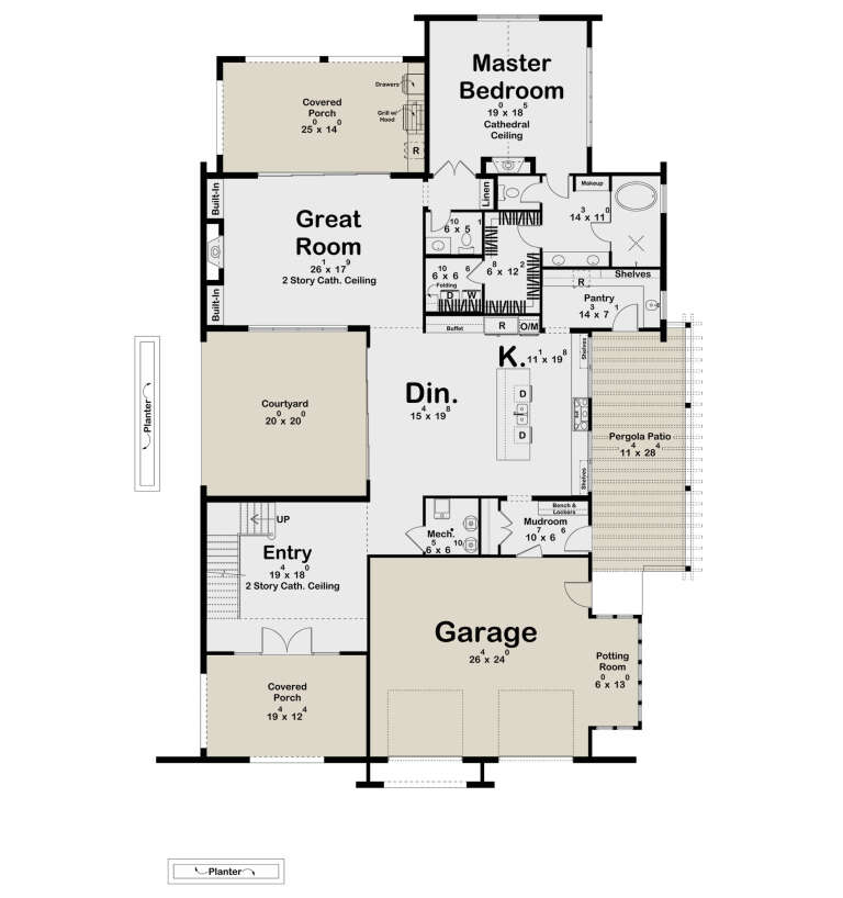 House Plan House Plan #35667 Drawing 1