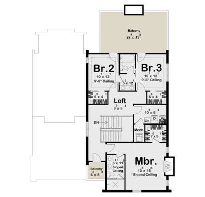 Second Floor for House Plan #963-01283