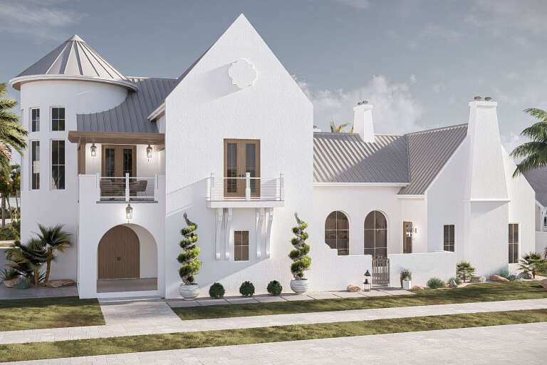 House Plan House Plan #35670 Angled Front Elevation