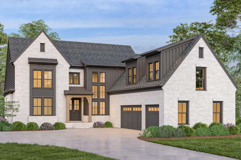 House Plan House Plan #35675 Angled Front Elevation