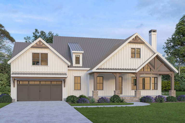 House Plan House Plan #35676 Angled Front Elevation