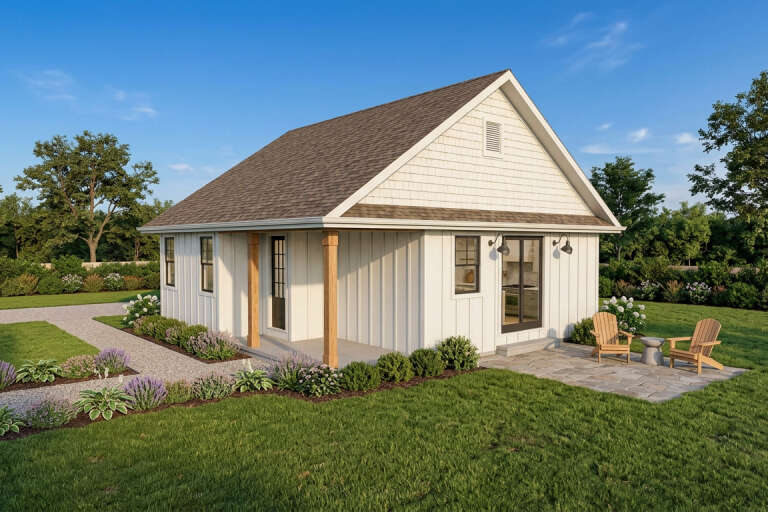 House Plan House Plan #35679 Angled Front Elevation