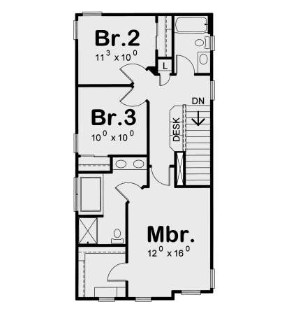 Second Floor for House Plan #402-01902