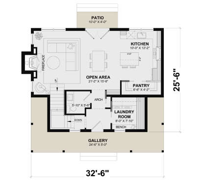 Main Floor for House Plan #034-01428