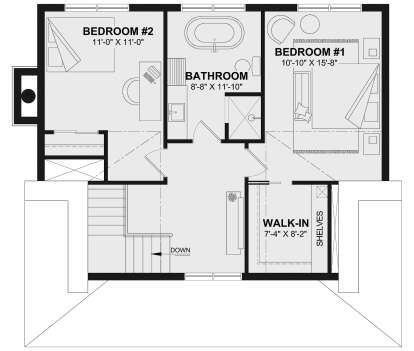 Second Floor for House Plan #034-01428