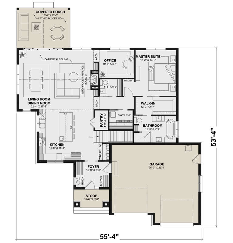 House Plan House Plan #35693 Drawing 1