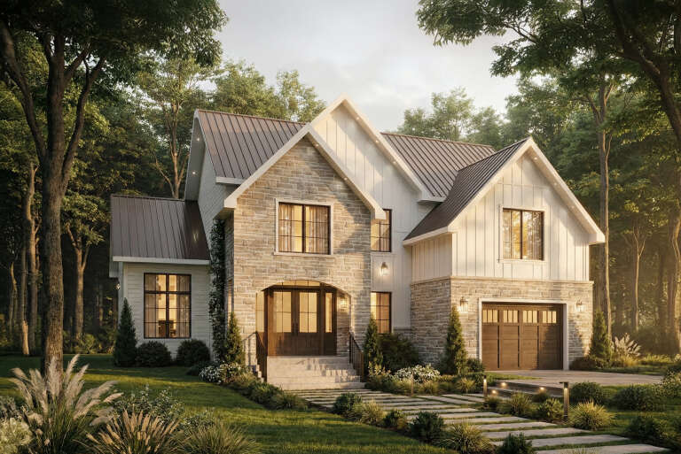 House Plan House Plan #35700 Angled Front Elevation