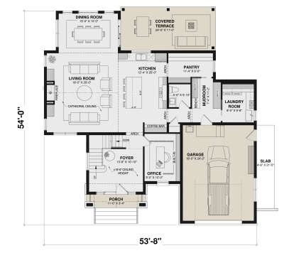 Main Floor for House Plan #034-01433