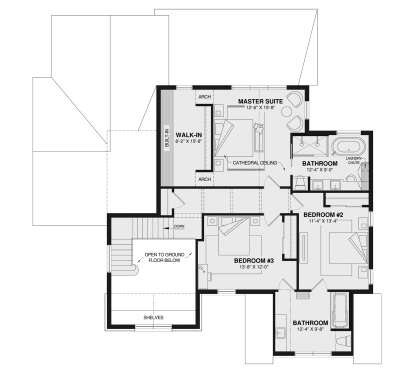 Second Floor for House Plan #034-01433