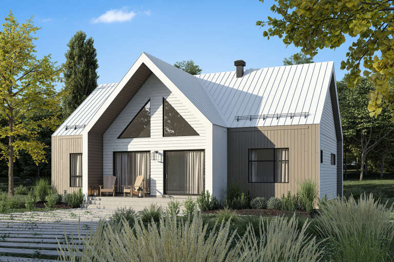 House Plan House Plan #35701 Angled Rear Elevation