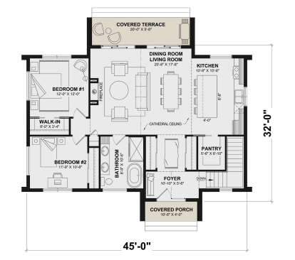 Main Floor for House Plan #034-01434