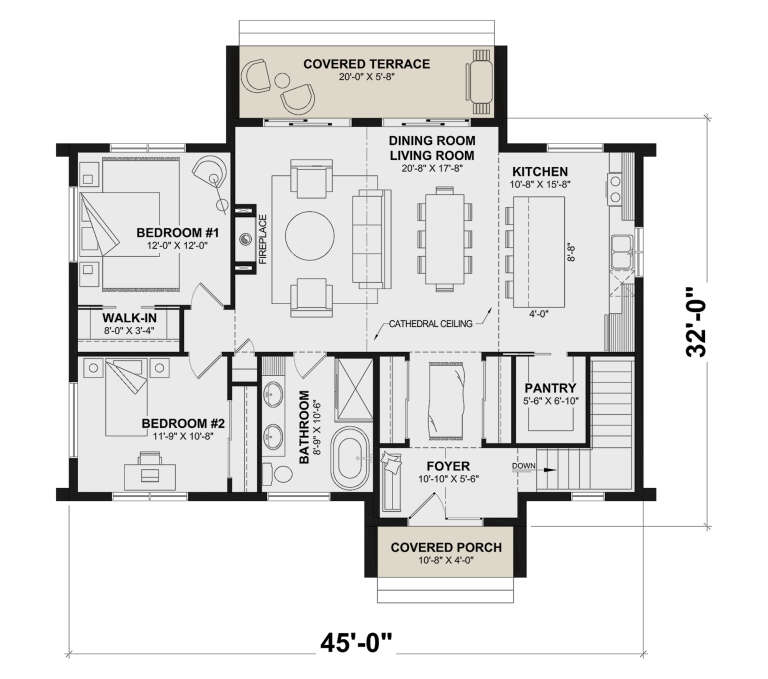 House Plan House Plan #35701 Drawing 1