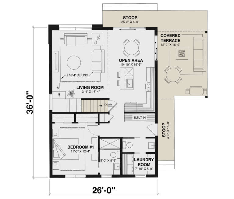 House Plan House Plan #35702 Drawing 1
