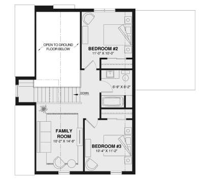Second Floor for House Plan #034-01435