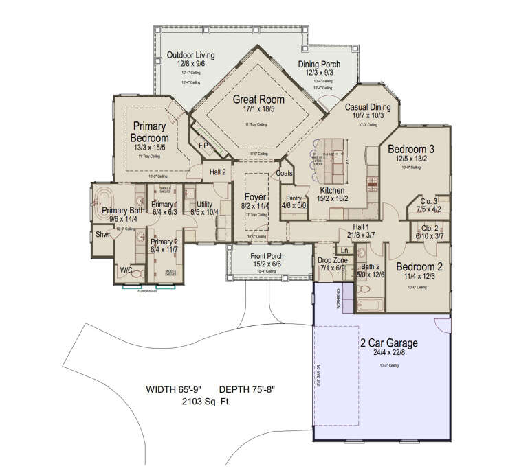 House Plan House Plan #35706 Drawing 1