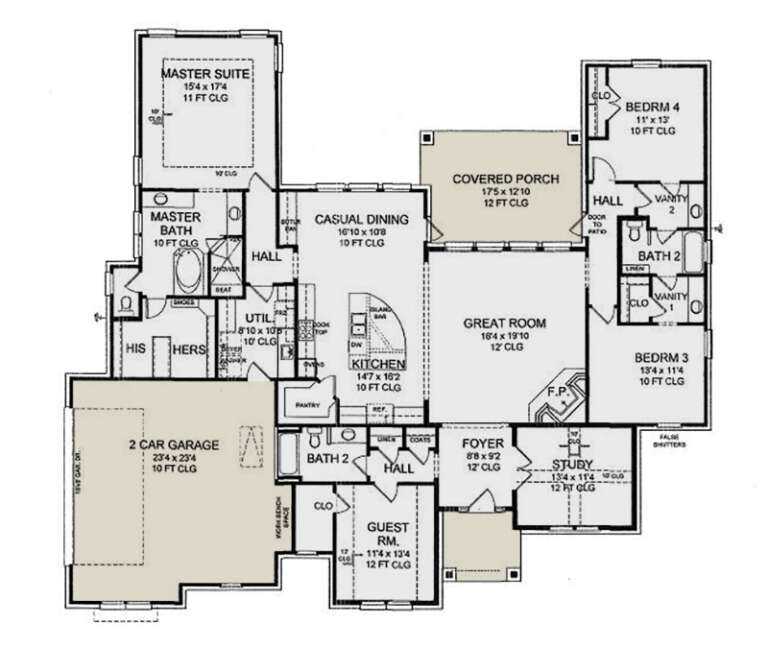 House Plan House Plan #35711 Drawing 1