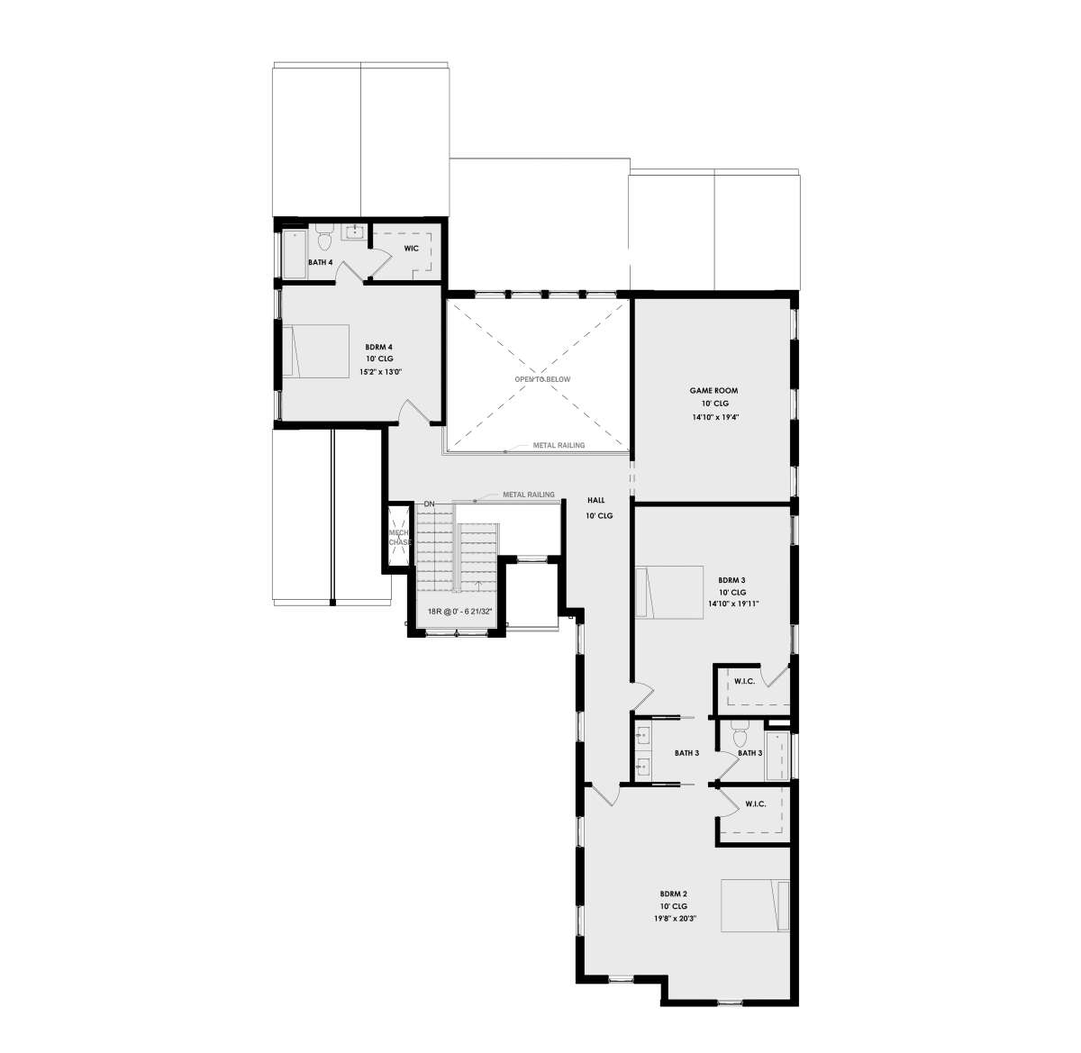 Modern Transitional Plan - 3,463 Square Feet, 4 Bedrooms, 3.5 Bathrooms ...