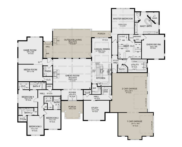 House Plan House Plan #35716 Drawing 1