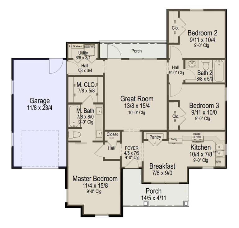 House Plan House Plan #35718 Drawing 1
