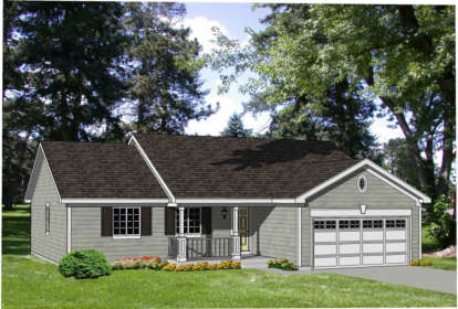 4 Bed, 2 Bath, 1405 Square Foot House Plan - #340-00004